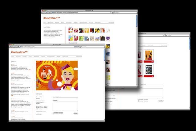 Webdesign für Homepage mit Illustrationen