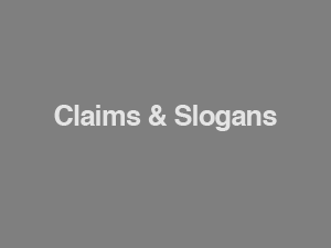 Slogans und Claims für Unternehmen, Dienstleistungen und Produkte